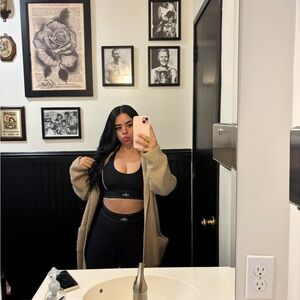 Alo Black Sports Bra and Leggings Set